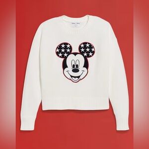 Old Navy x Disney© Mickey Mouse Graphic White Crew Neck Sweater